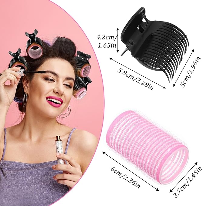 16 Pcs Hot Roller Clips Versatile Hair Roller Clips Curler Claw Replacement Clip Hair Section Styling Tool Set for Women Girls Effortless Curls Waves