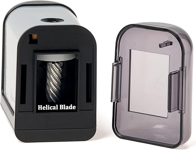 OfficeGoods Mini-Pro Electric Pencil Sharpener - Cordless Portable Sharpener - Battery Operated - Compact & Powerful for Home, Office & School - Black