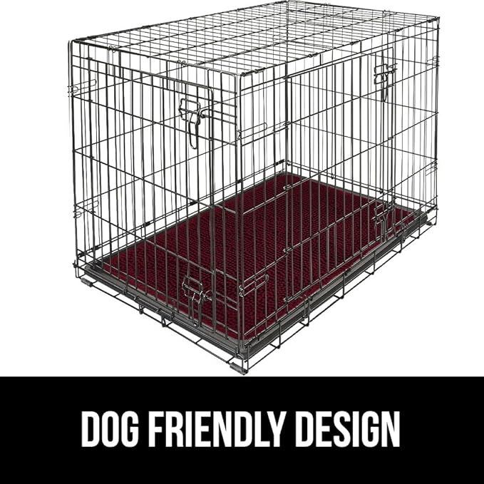 GORILLA GRIP SoakSTOPPER Dog Door Mat, 60x36 Machine Washable Rug Absorbent Doormat Captures Moisture Mud Dirt, Quick Dry Soft Chenille Entryway Rugs Indoor Entrance Mats for Dog Paws, Burgundy