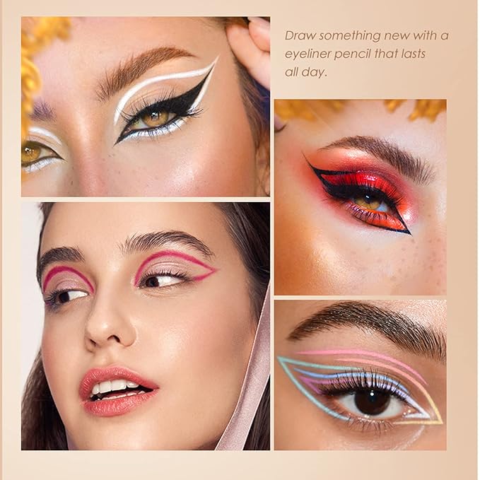 12 Colors Eyeliner Set - Matte Colored Gel Eyeliner Pencils, Waterproof, Smudge-Proof, Long-Lasting Gel Pencils - Natural Eye Liner for Older Women, lapiz de ojos delineador de ojos contra el agua
