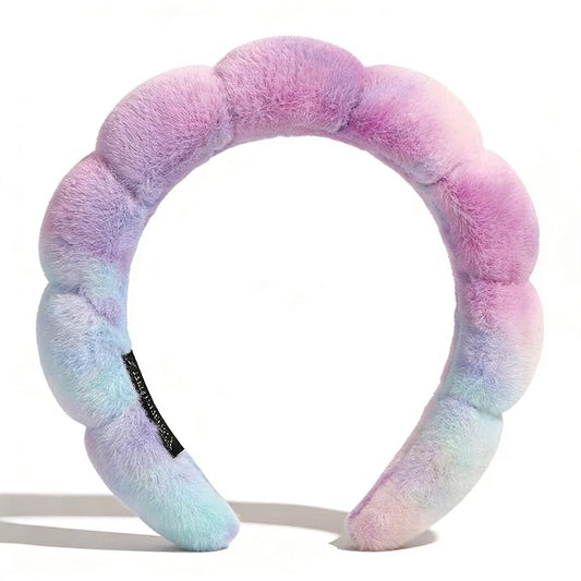 Ayesha Spa Headband for Washing Face Sponge Makeup&Skincare Headband Soft Fuzzy Hair band to Facial Clean