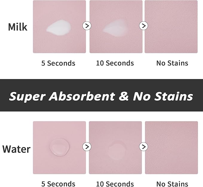 Dog Food Mat - Absorbent Cat Mat for Food and Water, No Stains Pet Feeding Bowl Mat, Easy to Clean Pet Placemats, Quick Dry Dog Water Dispenser Mat for Messy Drinkers | Pink 24"x36"