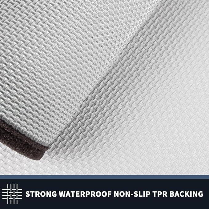 PURRUGS Dirt Trapping Door Mat 32" x 84", Non-Slip Washable Entry Mat, Dog Doormat, Front Door Mat, Super Absorbent Entrance Mat for Muddy Shoes & Paws, Grayish Brown & Coffee