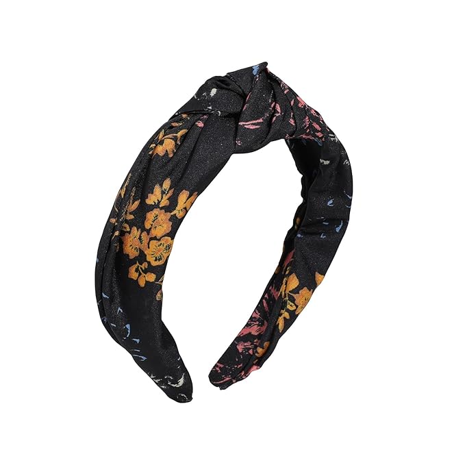 Madison Tyler Headbands for Women | Fashion Boho Top Knotted With Rhinestones Elastic Workout Hairbands | Outdoor and Party Non Slip (Olive Satin)
