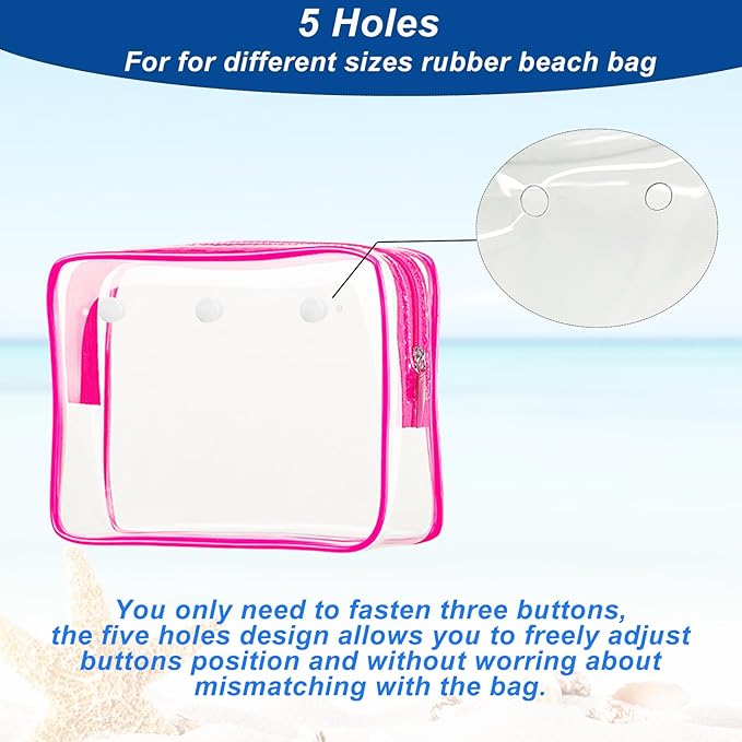 Clear Insert Bag Accessories for Beach Tote Bag, Clear Travel Storage Inner Pouch for Cosmetic, Toiletry & Makeup Brush Organizer Divider