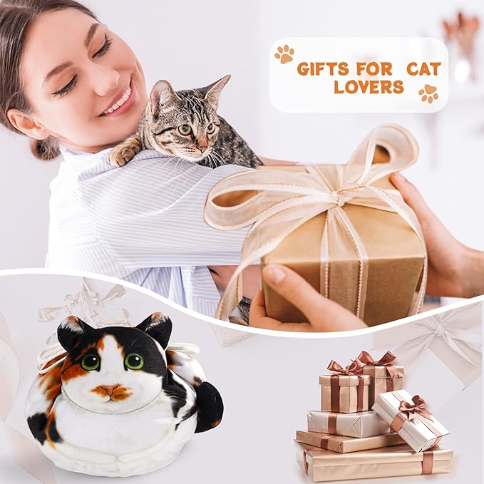 Openhaha Drawstring Travel Organizer, Cosmetic Pouch - Cat Gift, Lay Flat Makeup Bag Gifts for Cat Lovers