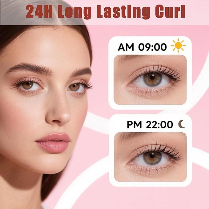Heated Eyelash Curlers Electric Eyelash Curler with LED Display, 4 Temperature Modes Anti-Burn USB Rechargeable Natural Curling 24H Long Lasting for Women Makeup Tools Gifts