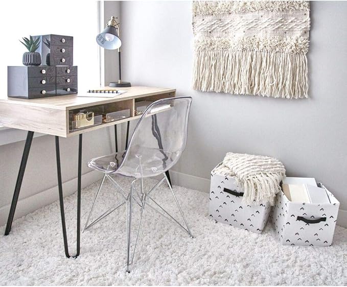 iDesign Decorative Countertop Vanity Tray Organizer for Bathroom, Bedroom, Closet, Entryway, The Clarity Collection – 8" x 8" x 2", Clear