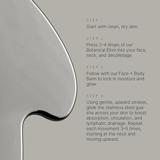 TALOVA - 304-Grade Stainless Steel Gua Sha Facial Tool, Easing Facial Tension, Massage and Sculpting Tool for Face and Body, Encourage Lymphatic Drainage, Jawline Sculptor, Skin Care Gift