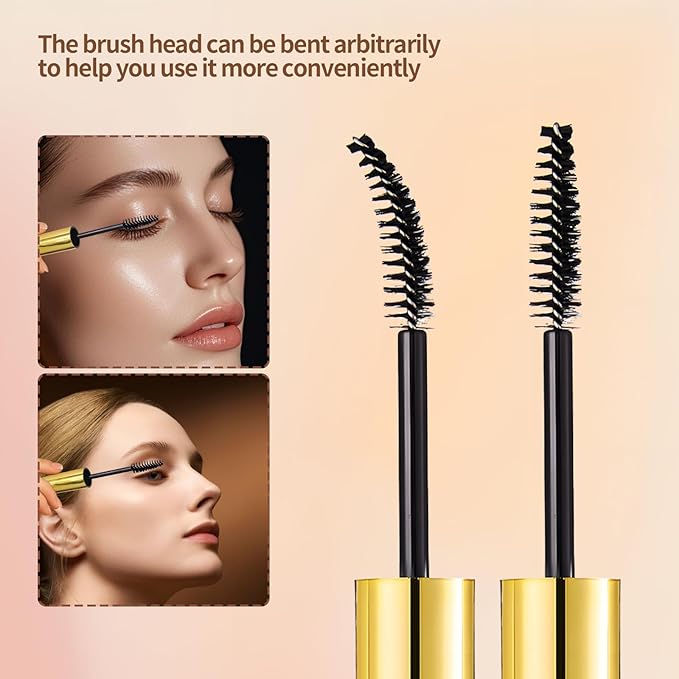16 Pack Empty Mascara Tube 10ml Refillable Bottles with Brush Wand&Funnels,Leakproof Travel Containers for Lash & Brow Serum,Portable for Makeup Artists or Beginners(Gold)