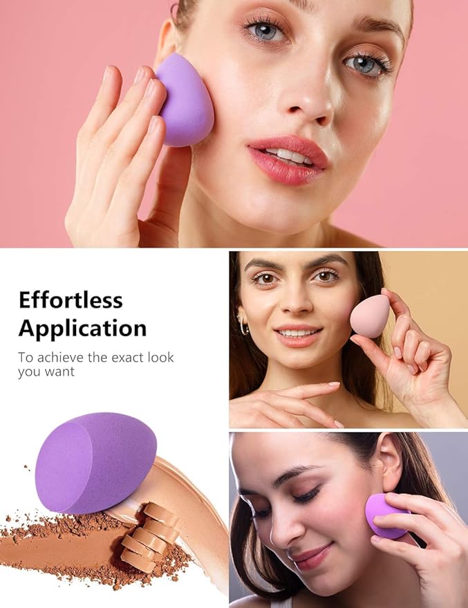 InnoGear Makeup Sponge, 10 Pcs Makeup Sponges Blender Set Beauty Cosmetic Foundation Blending Applicator Puff, Flawless for Liquid Cream Powder (Multicolor 1)
