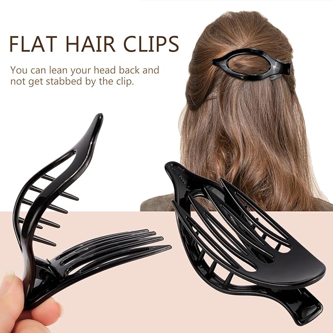 Flat Hair Clips Lay Down Hair Clips for Thick Thin Hair Barrettes for Women Alligator Clips 3Pcs Duck Billed Accessories for Women