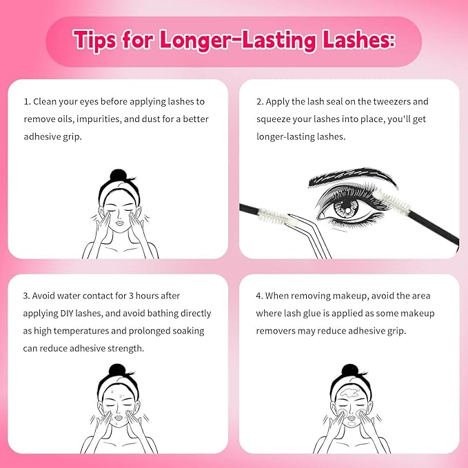 RITALASH Lash Extension Kit DIY Lash Clusters Kit 400pcs Cluster Lashes Individual Lashes Eyelash Extension Kit with Lash Bond and Seal,Lash Remover,Lash Tweezers(40D+60D Cluster Kit,8-16mm)
