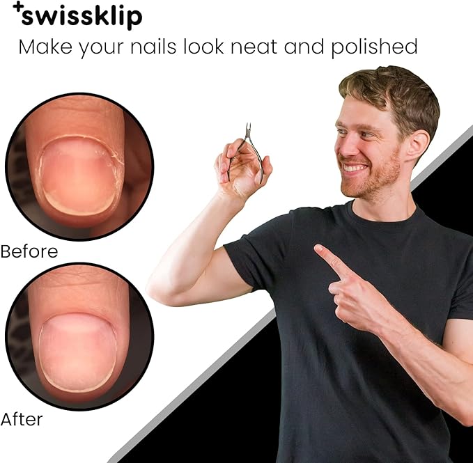 Swissker by Swissklip Cuticle Trimmer I Best Cuticle Remover I Cuticle Nippers, Cutter, Scissors I Nail Nipper used along with Cuticle Pusher Tool, Cuticle Clippers, Nail Cuticle Trimmer (Pack of 3)