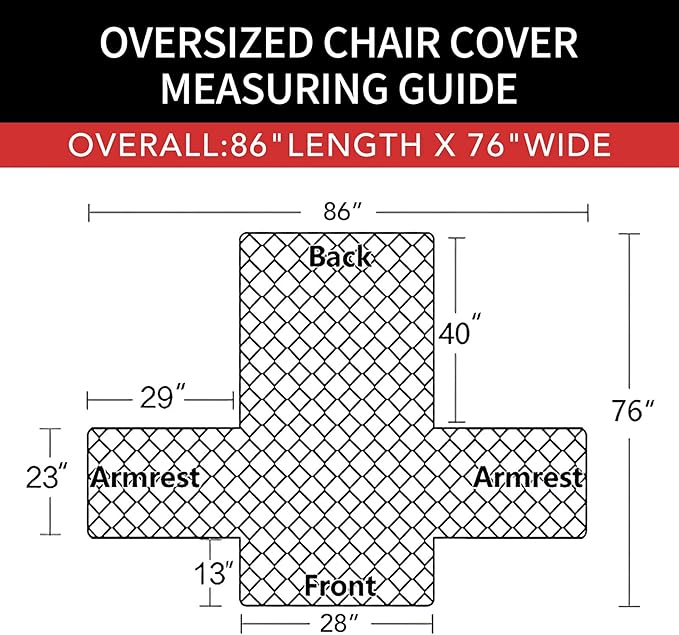 Easy-Going Oversized Chair Sofa Slipcover Reversible Sofa Cover Water Resistant Couch Cover Furniture Protector Cover with Elastic Straps for Pets Dog (Oversized Chair, Gray/Light Gray)
