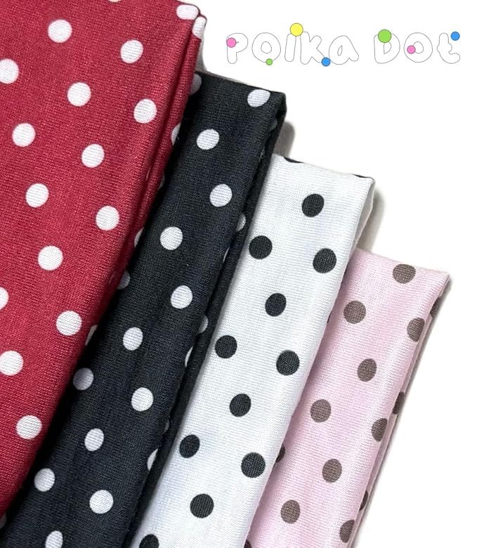 TERSE Headbands for Women Trendy Polka Dot Hair Bands for Yoga Workout Every Day Wide Thick Head Bands