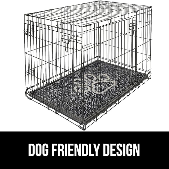 GORILLA GRIP SoakSTOPPER Dog Door Mat, 48x30 Machine Washable Rug Absorbent Doormat Captures Moisture Mud Dirt, Quick Dry Soft Chenille Entryway Rugs Indoor Entrance Mats for Dog Paws, Charcoal