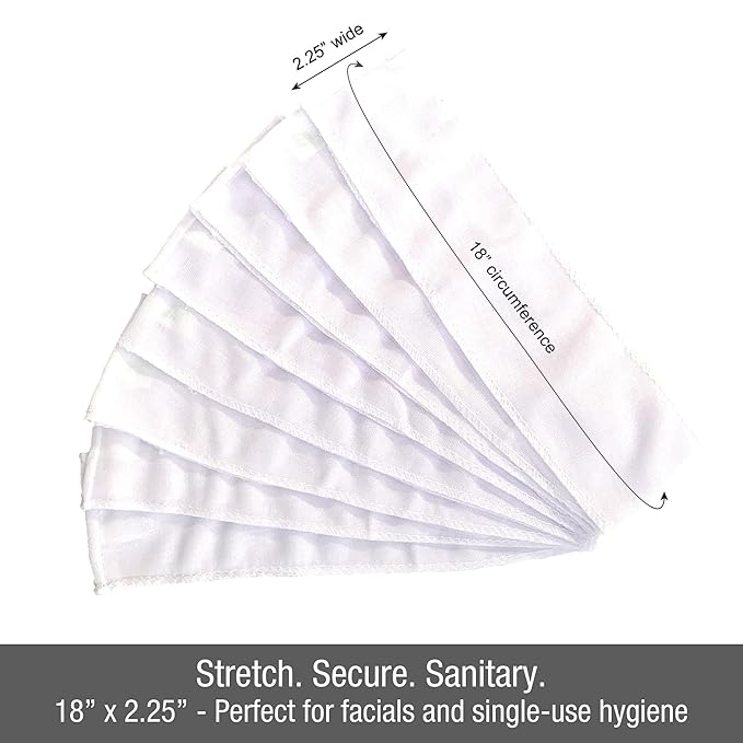 APPEARUS 480-Count (10x48 Packs) Disposable Spa Headbands for Facials, Makeup & Skincare – Soft, Non-Woven, Bulk Cotton Blend Hair Wraps for Professional Salon & Home Use (AH1051x10)