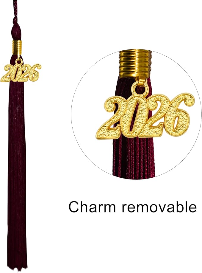 GraduationMall Matte Graduation Cap with 2026 Tassel for High School & Bachelor