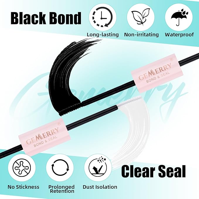 GEMERRY Lashes Clusters Kit Thick Lash Clusters 3 Styles 840Pcs Fluffy Lash Clusters Kit with Waterproof Bond and Seal Remover Tweezers for Beginners(60D+80D+100D)