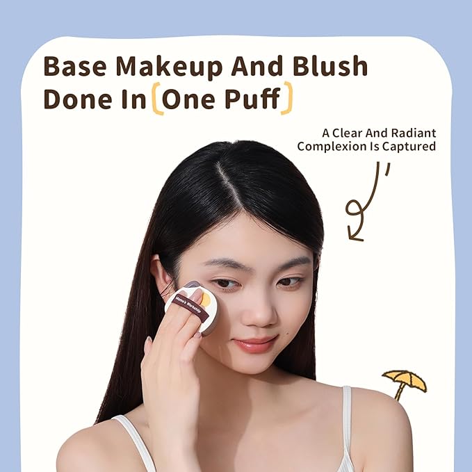 2-Pack Cute Tricolor Cat Makeup Sponge Oxygen-Finish Makeup Sponge for Liquid Foundation & Cream Blush, 85° Angled Tip, Hydrophilic PU for Sheer & Natural Makeup, Buildable Coverage Sponge
