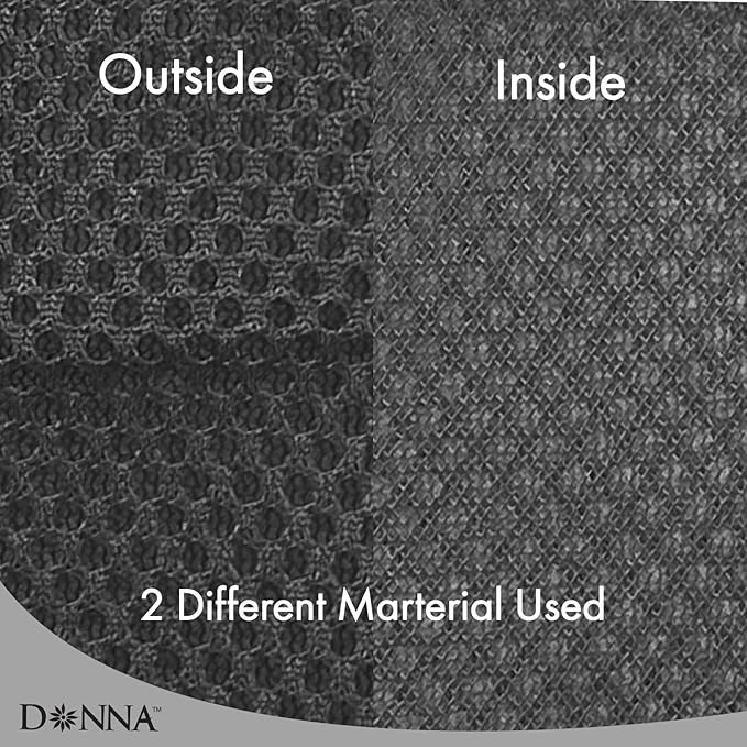 DONNA Deluxe Foam Mesh Wrap – Olive Oil + Vitamin E Treated Hair Wrap for Women, Adjustable Head Wrap, Breathable Mesh & Soft Foam Padding for Sleep or Styling, Black