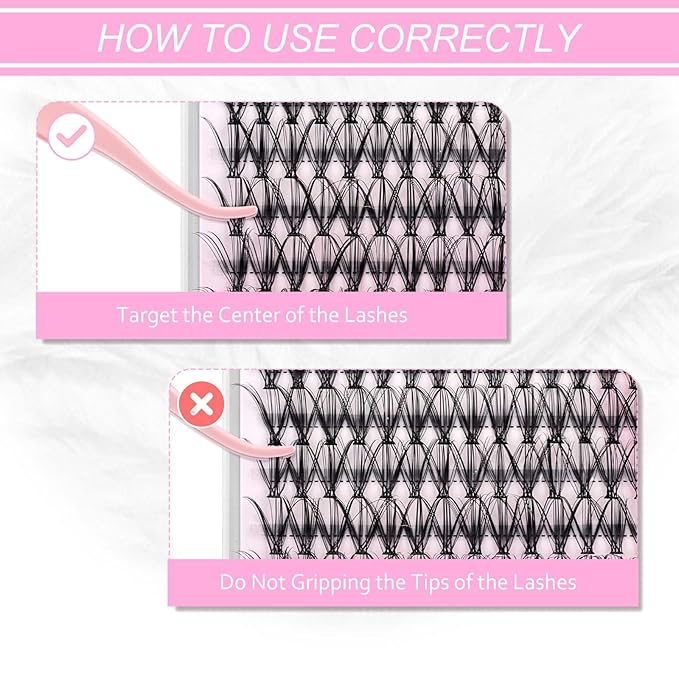 FADLASH Lash Clusters Extensions Large Tray Individual Lashes Natural Soft 20D D Cur Natural Long Black Faux Mink Volume Lash Extensions Reusable Artificial Eyelashes (20D-0.07-D, 15mm)