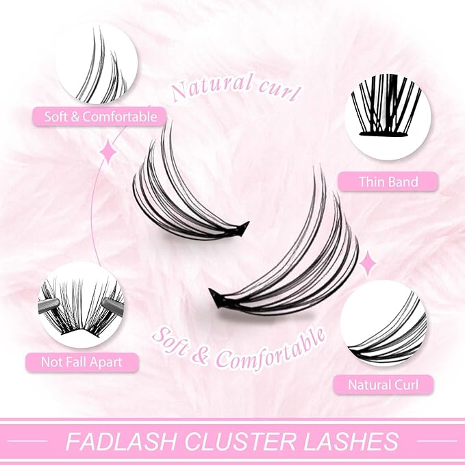Lash Clusters Extensions Large Tray 20D Long Individual Lashes Mixed Tray Black Mink DIY Eyelash Extension and Under Bottom Eyelashes Professional Makeup (20D-0.07-D, 8-16mm)