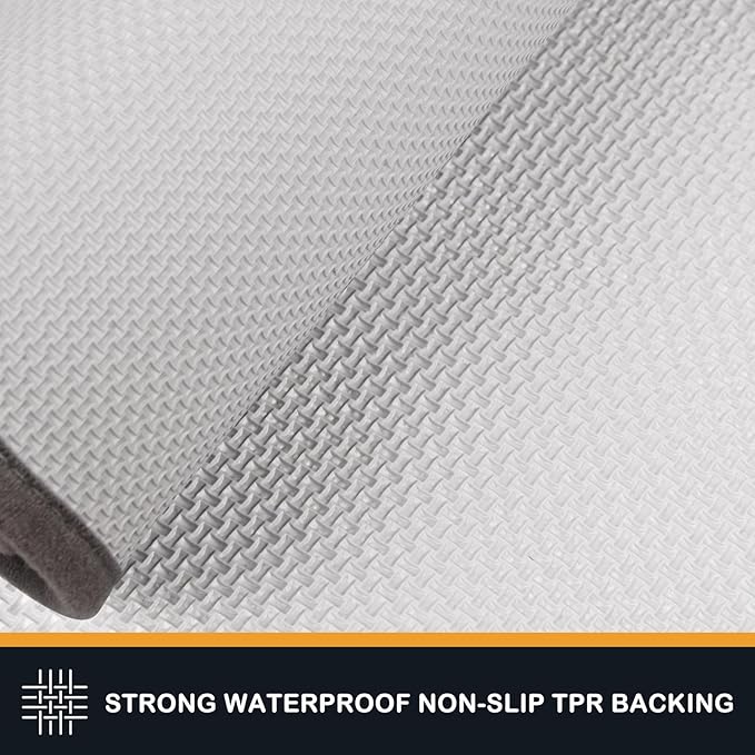 PURRUGS Dirt Trapping Door Mat 24" x 59", Non-Skid/Slip Machine Washable Microfiber Entrance Rug, Shoes Scraper, Dog Doormat, Super Absorbent Floor Mat for Muddy Wet Shoes and Paws, Grey