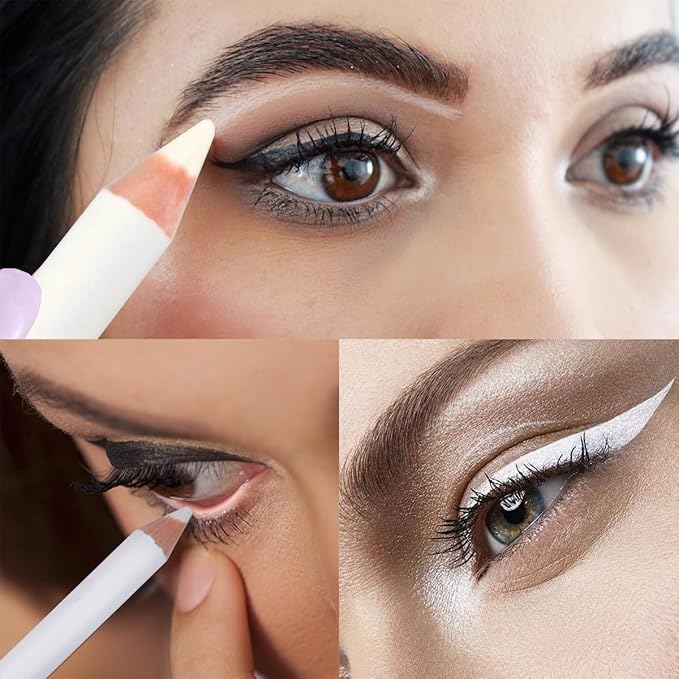 12 Pieces Eyebrows Pencils With Built-in Sharpener - Makeup Pencil for Edge Hairline, Razor Trace, Beard Guide and Shaping