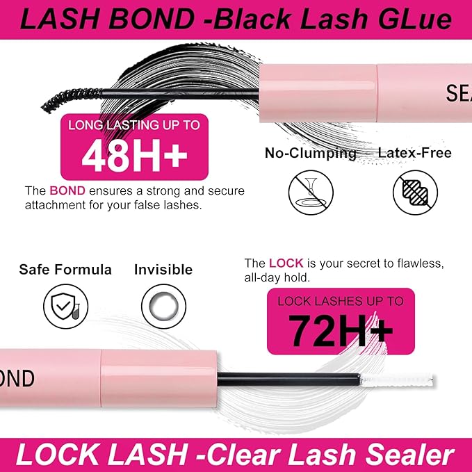 Fowendia Lash Clusters Kit Fluffy 60D 80D Individual Lashes D Curl Cluster Eyelash Extensions 10-18mm DIY Lash Extension Kit Lash Bond and Seal Waterproof, Lash Applicator, Thick False Eyelashes Kit