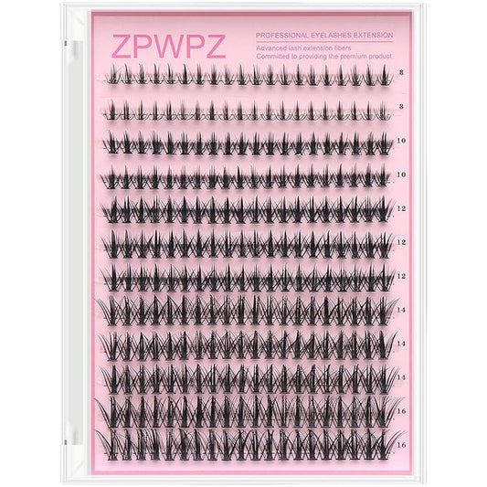 Manga Lash Clusters Kit Eyelash Clusters Eyelashes Anime Lash Clusters With Spikes Eyelash Extension Kit With Lash Bond And Seal Wet Look Spiky Cluster Lashes (Anime lash 240pcs)