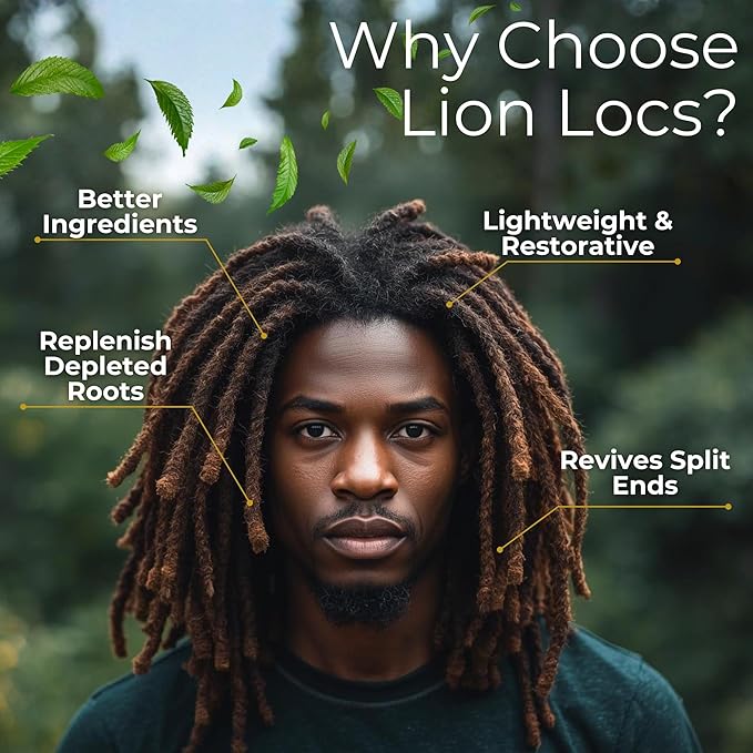Lion Locs Starter Twist and Lock Spray for New Dreadlocks | Texturizes & Great for Styling - Vegan Sea Salt Mist with Essential Oils & Aloe (4oz)