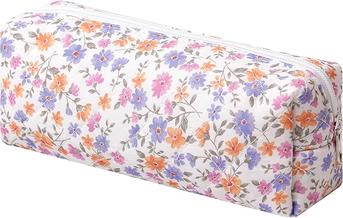Pencil Case Pen Case Office College School Storage Bag Pouch Holder Box Organizer Makeup Pouch Cosmetic Bag Aesthetic Cute Pencil Case for Girls Boys Kids (F)