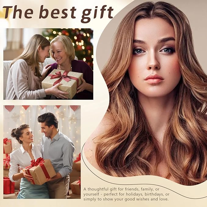 Curling Tie New Hair Curlers to Sleep in, Heatless Curls Overnight Headband, Soft Ribbon Wrap for Long Hair, Perfect Natural Curls Bouncy Curly Hairstyle Hair Suitable for All Hairs Types(Brown)
