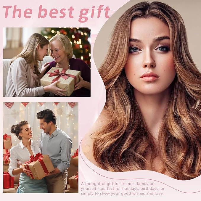 Curling Tie New Hair Curlers to Sleep in, Heatless Curls Overnight Headband, Soft Ribbon Wrap for Long Hair, Perfect Natural Curls Bouncy Curly Hairstyle Hair Suitable for All Hairs Types (Pink)