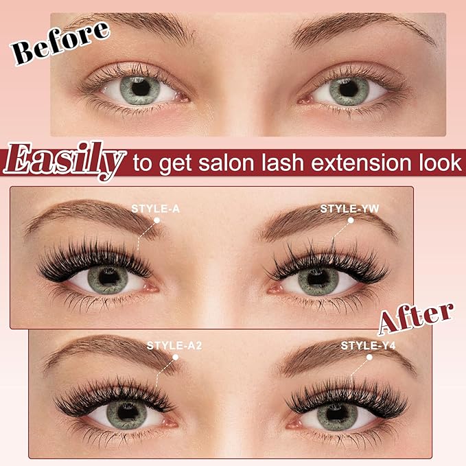 Higu clace Magnetic-Eyelashes with Applicator 4 Pairs Magnetic-Lashes Natural Look Wispy Magnet Lashes Easy to Wear and Remove（DJCX-A08)