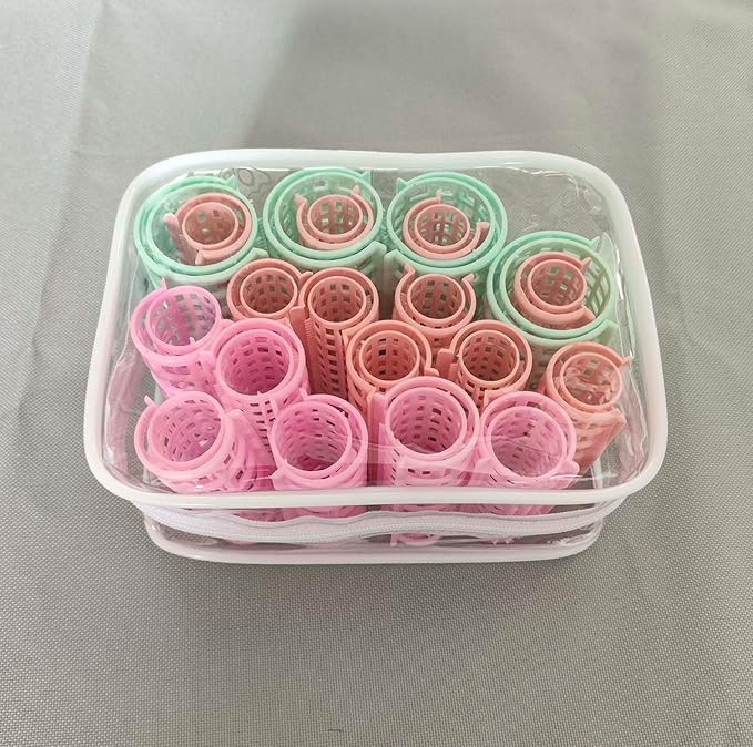 Plastic DIY Rollers Heatless Hair Curlers Hair Clips Styling Hairdressing for Long Hair (20 Pcs)