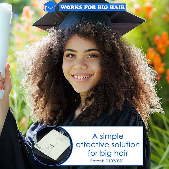 Graduation Cap Headband, Firm Anti-fall Hair Band for Graduation Cap, Graduation Gifts Hat Accessories for Graduates, Students, Women(Clear)
