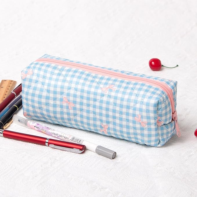 Pencil Case Pen Case Office College School Storage Bag Pouch Holder Box Organizer Makeup Pouch Cosmetic Bag Aesthetic Cute Pencil Case for Girls Boys Kids (U)