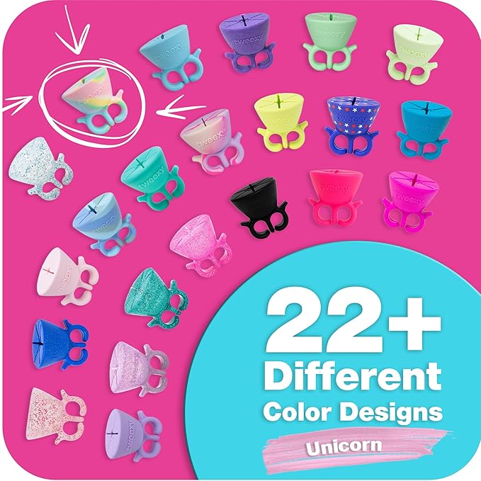 tweexy Wearable Nail Polish Holder Ring, Fingernail Polishing Tool, Manicure and Pedicure Accessories (Unicorn)
