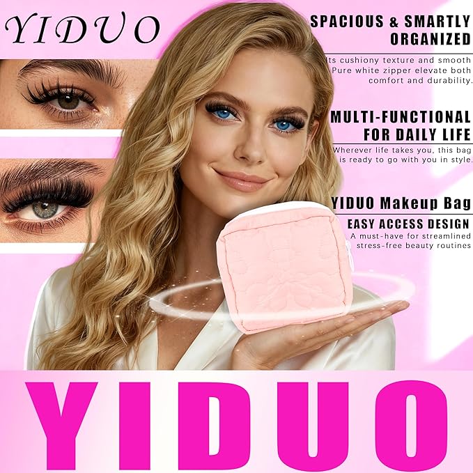 YIDUO 6 Styles Lash Clusters Kit 40D+60D+80D+Manga with Spikes Portable Lash Makeup Bag Kit Volume Studio Effect Lashes Kit 10-18mm Wispy Individual Eyelash Extensions with Lash Bond and Seal