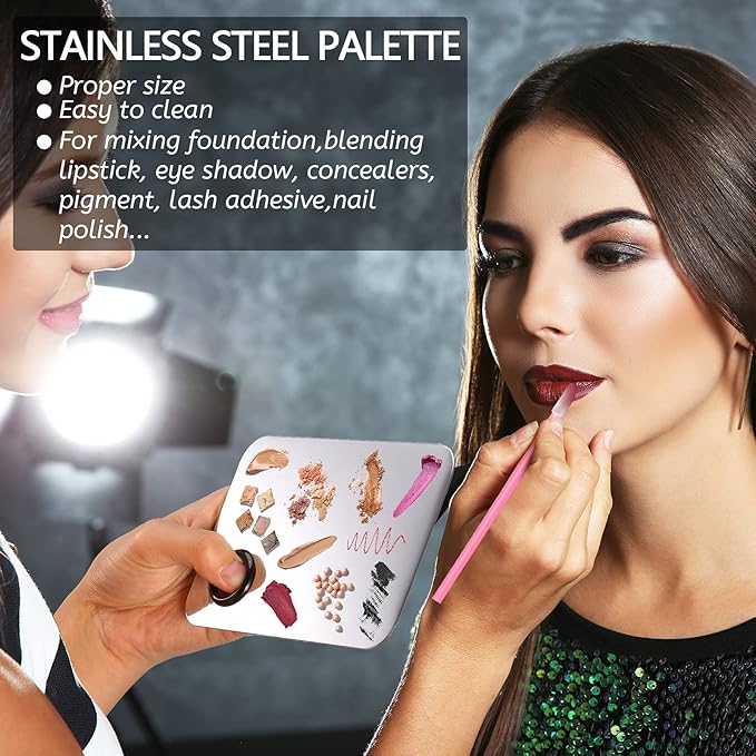 268 Pieces Disposable Makeup Tools Kit, Includes Eyeliner Brushes Makeup Short Waterproof Cape Stainless Steel Palette Mascara Wands Lipstick Applicators Plastic Organizer Box Bag Armband Cleaner