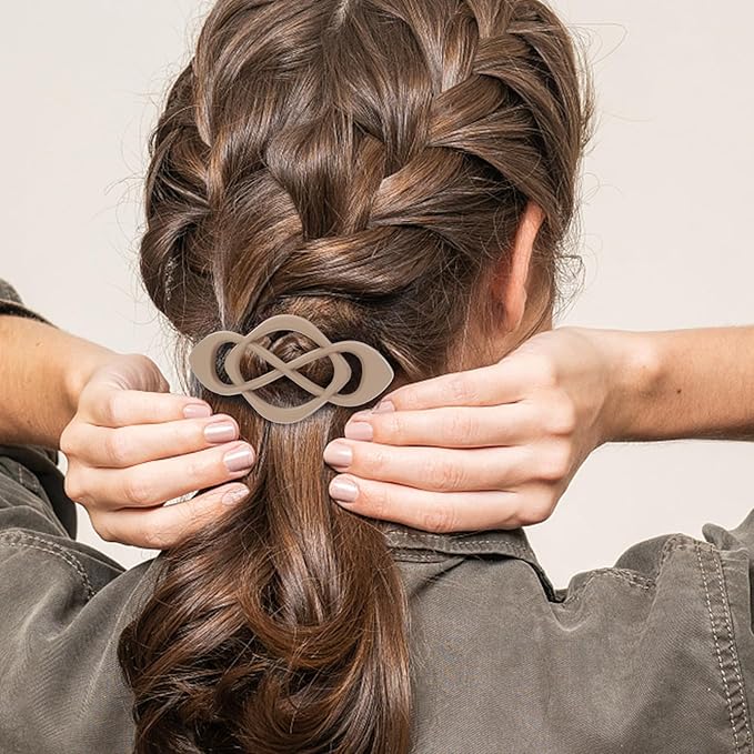 Khaki Hair Barrettes for Women 4packs Hair Clips French Hair Barrette Clip for Girls Vintage Hair Clips for Thick Thin Long Short Hair Stylish Hair Accessories for Women Girls