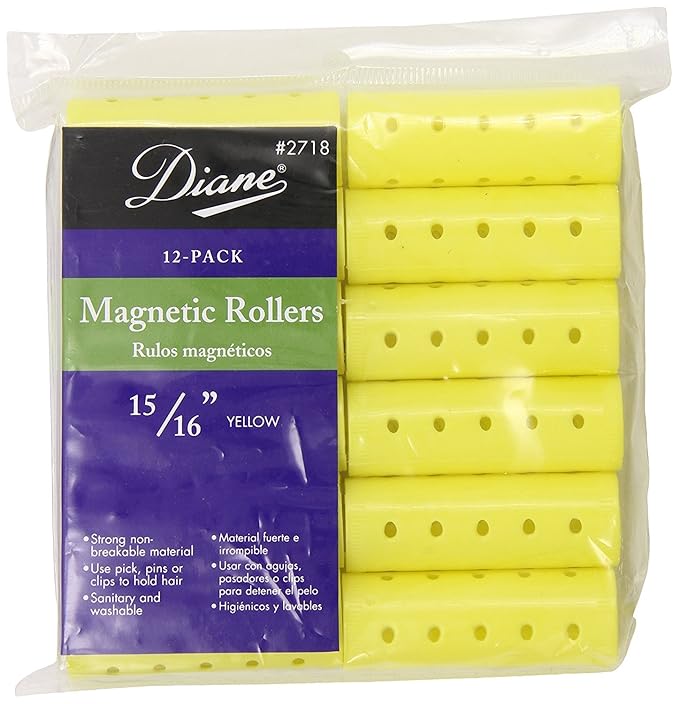 Diane Magnetic Rollers, Yellow, 15/16 Inch