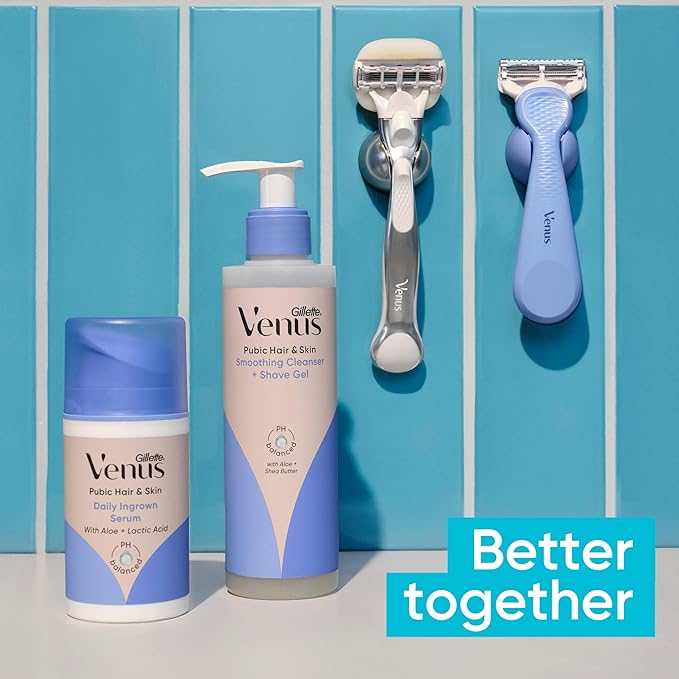 Gillette Venus Intimate Grooming Razors for Women, 6 Razor Blade Refills, Bikini Razors for Women,(Pack of 2)