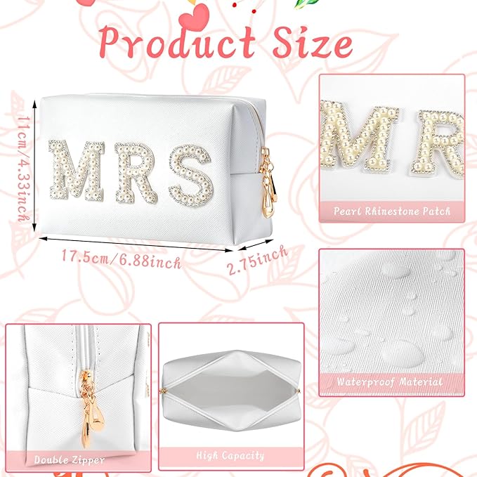 Bride to Be Gift Set, Bride Slippers, I Do Slippers, Bride Robe, Wedding Robe, Bride Makeup Bag, MRS Cosmetic Bag, Bride Gift, Bridal Shower Gifts for Her, Bachelorette Gifts for Bride