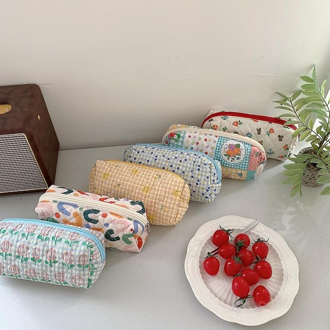 Pencil Case Pen Case Office College School Storage Bag Pouch Holder Box Organizer Makeup Pouch Cosmetic Bag Aesthetic Cute Pencil Case for Girls Boys Kids (L)