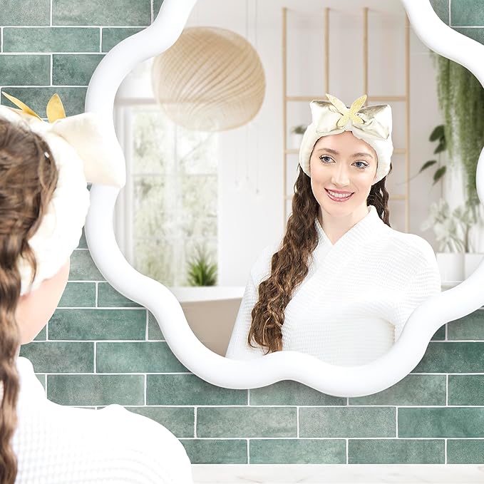 Disney Spa Headband, Soft, Plush, Adjustable, and Fun Hair Accessory for Skincare and Makeup Routines, Tinker Bell - Gold by Belle Maison
