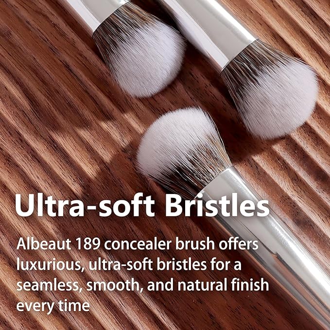 Concealer Brush, Angled Brightening Concealer Makeup Brush Under Eye Blending Brush Kitten Paw (189 concealer)